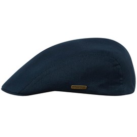 Sterkowski Gecko Flat Cap | 100% Linen Super Light Summer Hat with Cotton Sweatband, navy