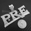 Hip Hop Jewelry Silver Plated Large PRE Pendant & 15mm