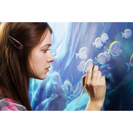 AIT Art Select Red Sable Detail Brush Set, 7 Pure Russian Sable Paint Brushes, Handmade in Germany for Crafting Exquisite Details Using Oil, Acrylic, or Watercolors