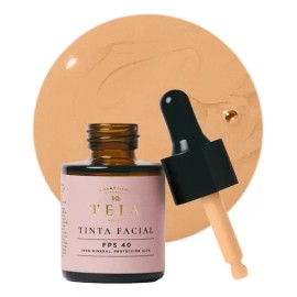 Base de maquillaje líquida Teia Cosméticos Tinta Tinta maquillaje - FPS40 100% mineral TEIA Cosméticos tono bronceado - 20mL