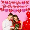 Stcomart Pre-Strung Glitter Will You Be My Girlfriend Banner for