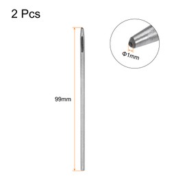 QUARKZMAN Pack of 2 Hollow Punch Leather 1 mm Round Hole Punch Tool for Belt Punch Carbon Steel Single Punch for Watch Strap Cutting Leather Craft Rubber Paper Plastic Soft Material