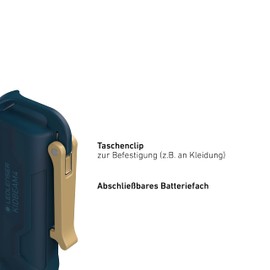 Ledlenser KIDBEAM4 Safe and Robust LED Torch for Kids, Multi Colour Flashlight, Built-in Pocket Clip, Auto Shut-Off Feature and Excellent for Camping and Night Time Fun - in Green