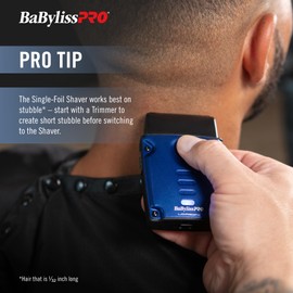 BaBylissPRO High-Performance Compact LO-PROFX Single Foil Shaver with Charging Stand