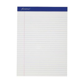 Ampad Evidence Perforated Pad, Size 8-1/2 x 11-3/4, White Paper, Legal Ruling, with UPC on headstrip, 50 Sheets Per Pad (20-320R)