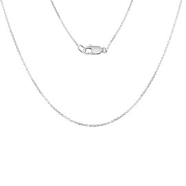 DOTBJ High Gloss Anchor Chain 925 Sterling Silver - 1.5 mm Necklace Silver in 45 50 55 60 cm - Silver Gold, Sterling Silver