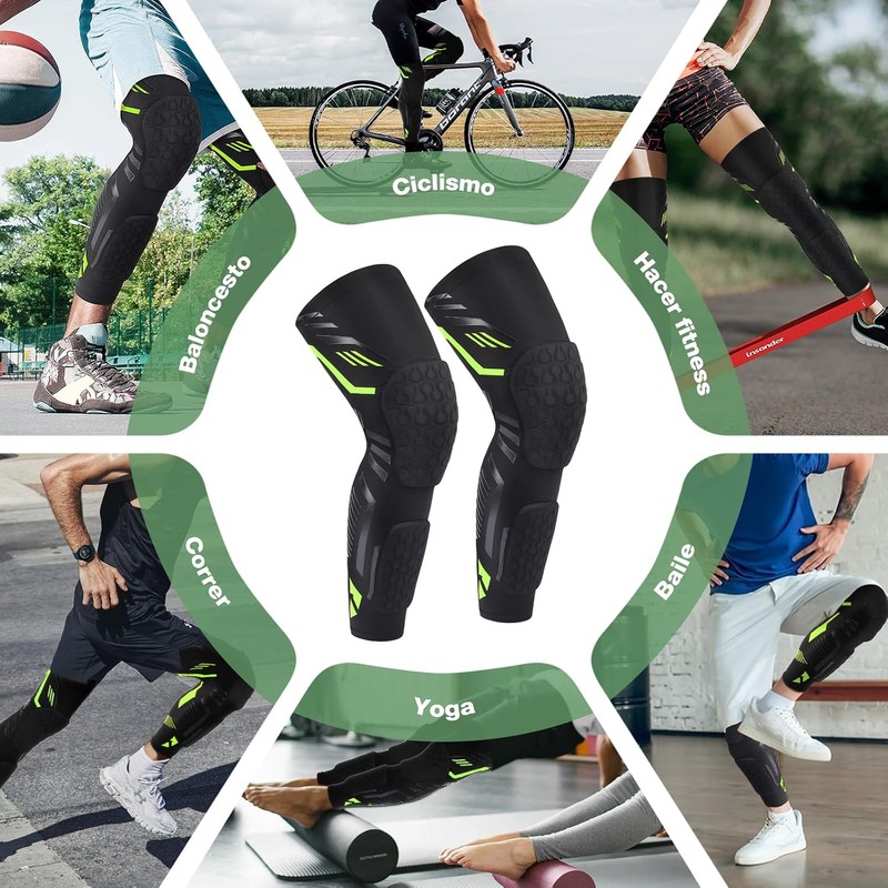 Set de 2 Rodilleras Deportiva, Rodilleras para Gym Protección Articular