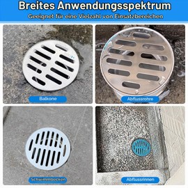 Stainless Steel Round Floor Drain 12.8 cm Anti-Blocking Balcony Floor Drain