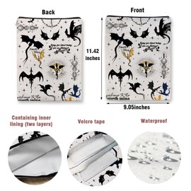 Romantasy Dark Academia Dragons Book Sleeve, Fantasy Novel Reader Gift, Bookish Gifts, Book Inspired Gift, Paperback Book Protector Book Cover Dragons Lovers Book Gifts (Dragons Book Sleeve-1106)