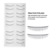 False Practice Eyelashes, 10 Pairs Self-Adhesive Reusable Eye Lashes Practice