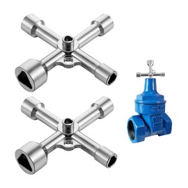 Hongoen Pack of 2 4-way triangular key wheelie bin, universal control cabinet key, triangular key, universal 4-way, 5 size inner dimensions 7 mm/10 mm/12 mm/13 mm/18 mm triangular key