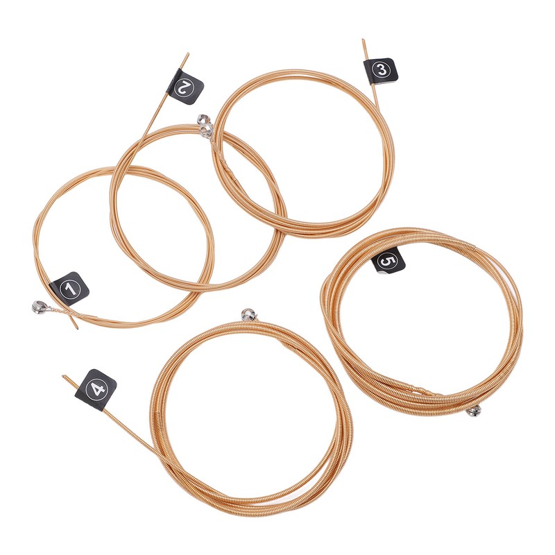5 String Bass Strings Replacement Professional Metal Wooden Bass Guitar