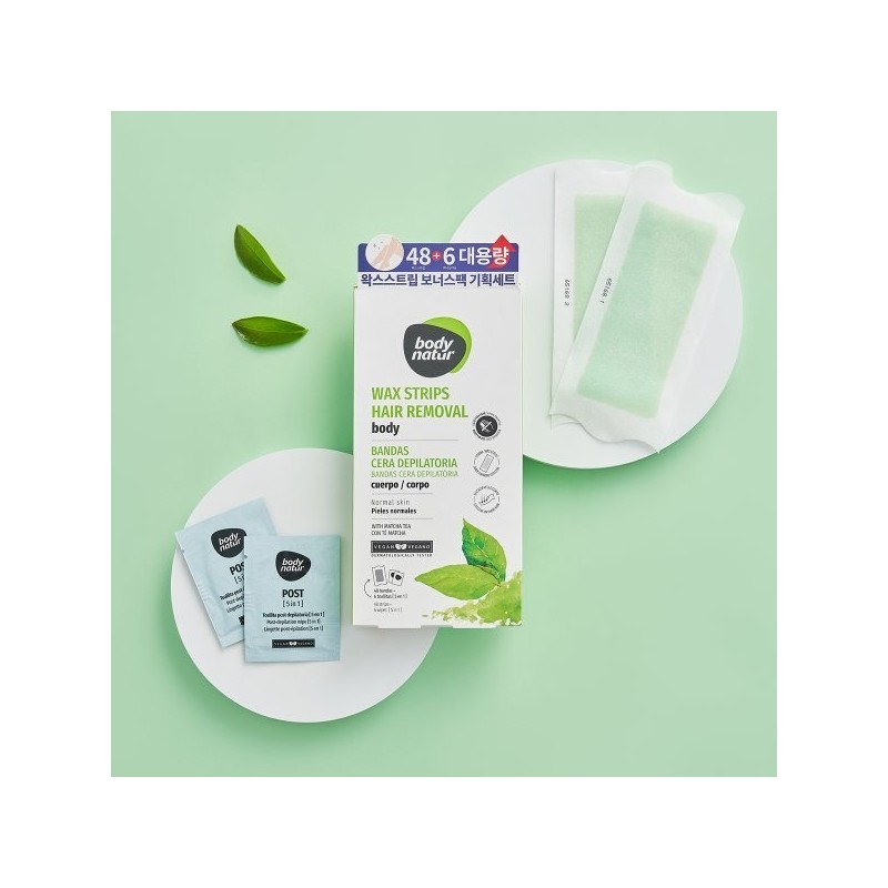 Body Nature Wax Strips Matcha Tea Bonus Pack (for body)