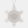 Christmas Snowflake Ornament for Board Games Enthusiasts - 'Board Games