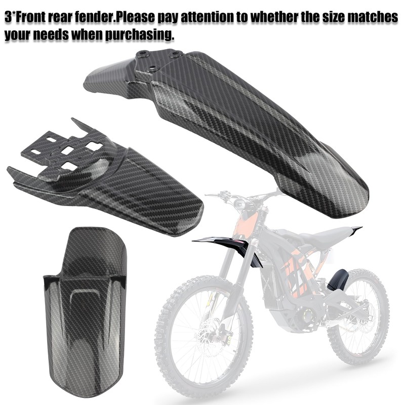 ABCERRSI Surron Front Rear Fender Set,3pcs Shock Front Rear Mud