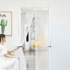 [Living Peace] Striped Magnetic Door Mosquito Net (100x210cm) (White)