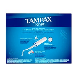 Tampax Tampax Pearl Tampons Multipack, with LeakGuard Braid, Light/Regular/Super Absorbency, Up to 100% Leak and Odor Free Protection, Unscented, 64 Count