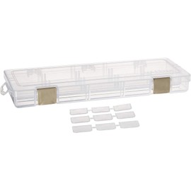 ArtBin 3900AB Solutions Extra Long Box, Art & Craft Organizer with Removable Dividers, [1] Plastic Storage Case, Clear