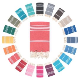 Darido Hammam Towel/Beach Towel/Bath Towel/Sauna Towel (100% Cotton, 100 x 200 cm) - Lightweight, Soft & Absorbent - XXL Hammam Towel Large 100 x 200 cm - Sauna Hammam Towel for Men and Women