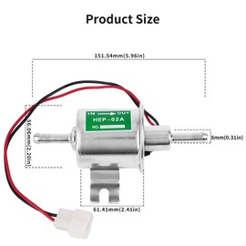 Universal Electric Fuel Pump 12V Low Pressure 3-6PSI Bolt Fixing Wire Transfer Inline Fuel Pump for Gas Diesel Gasoline Petrol Engine HEP-02A
