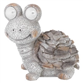 Outdoor Solar Powered Figurine Decorative Light Resin Tortoise Ornament for Garden Lawn