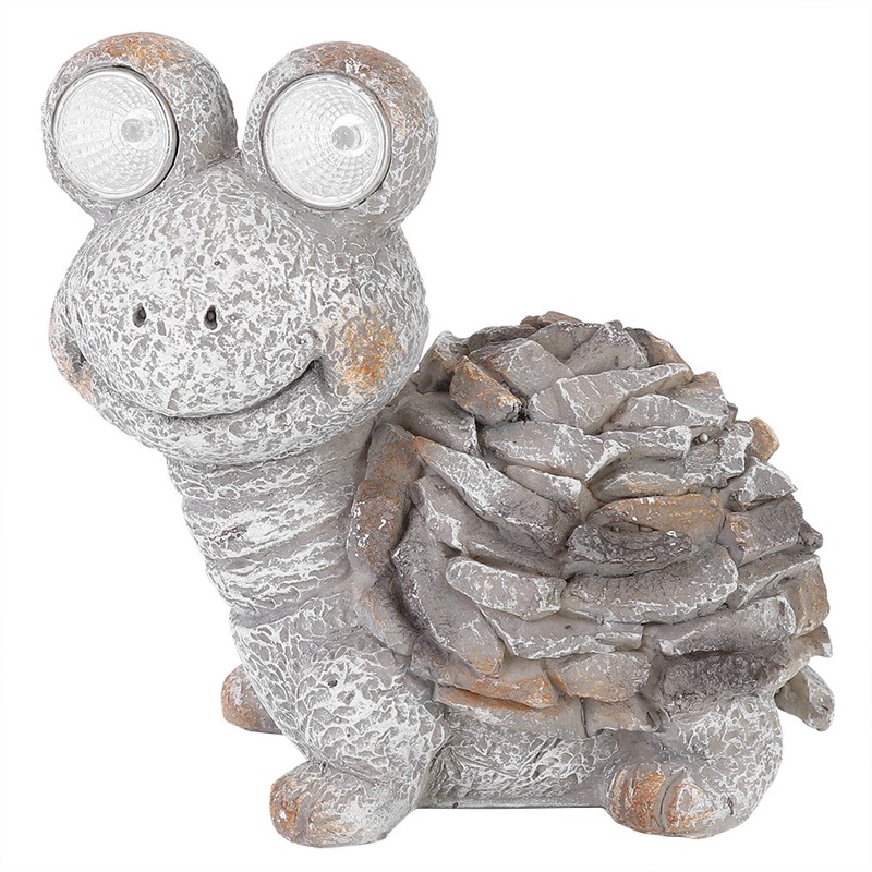 Outdoor Solar Powered Figurine Decorative Light Resin Tortoise Ornament for