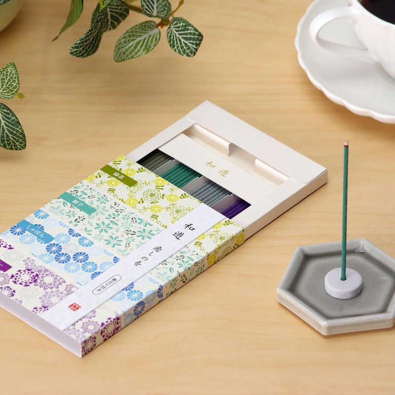 Kameyama Wayu Assorted Healing Incense (Green Tea, Shabon, Lavender) 1