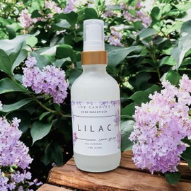 Lilac Room and Linen Spray Made In USA Clean Ingredients Essential Oils Long Lasting Scent AIr Freshener Glass Bottle Floral Garden