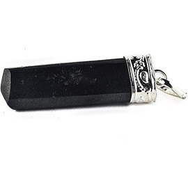 Black Tourmaline Gemstone Pointer Pendant Wellness Fashion Gift Psychic Energy Crystal Healing Metaphysical Luck Handcrafted Accessory