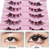 10 Paar Half Lashes Cat Eye,Wimpern Extensions Künstliche Wimpern Cluster