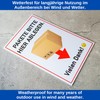 Sign "PAKETE BITTE HERE ABGEN. VIELEN DANK!", 1 piece, 30