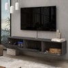 HomeStock Artisanal Abode Floating TV Stand, TV Stand up to