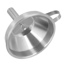 Fafeicy Industrial Funnel, Stainless Steel, Large, with Strainer and Brush, for 3D Printer, Lab, Kitchen