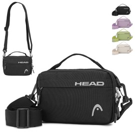 HEAD Waterproof Crossbody Bag Small Fanny Pack with Detachable Shoulder Strap, Casual Shoulder Bag Mini Handbag for Women/Men, Chest Bags Sling Purse Satchel for Shopping/College/Travel/Work/Daily