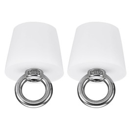 TOP-VIGOR 2Pcs Rubber Tapered Plug, 25mm to 33mm Solid Bathtub Bungs Stopper with Ring, Tapered Lab Seal Rubber Stoppers Test Tube Bungs for Test Tubes, Drainage Hole, Water Pipe, White