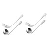 Happyyami 2 Sets Left Hand Cutlery Flatware Self-Feeding Spoon Adaptive