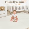 Yumiio Large Vegan Leather Baby Play Mat for Floor,1.3"Thick Foam
