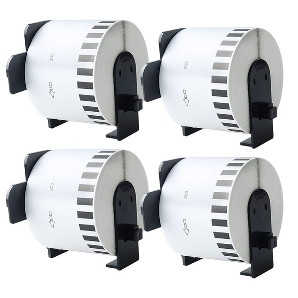 Aomya 4 Pack DK-2205 BRO Compatible Label Paper Roll 2-3/7"x100'