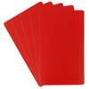 CleverDelights Red Plastic Cards - 3" x 5" - 100