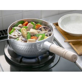 Taniguchi Metal Japanese Artisans, Deep Type Yukihira Pot, Silver, 9.4 inches (24 cm), Capacity: 1.2 gal (3.8 L), For Gas Stoves, Lightweight, Easy to Use, Made of Aluminum with Good Heat Transfer