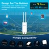 NEWFAST AC1200 Gigabit Outdoor WiFi Extender, Weatherproof Dual Band Outdoor