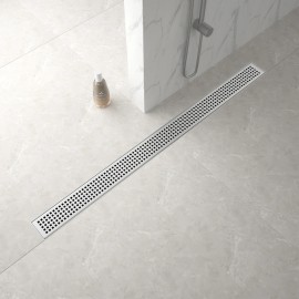 NEODRAIN Supports USA Dropship 32 Inch Stainless Steel Shower Drain with Square Slot Cover Direct Drain StyleMaterial: Stainless Steel, Color: Silver