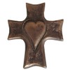 Wilde Bronze Cross Heart Wall Picture 8 L x 7