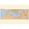 24"x36" Gallery Poster, cia map of the Mediterranean sea basin