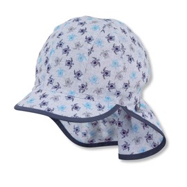 Sterntaler Boys Peaked Cap with Neck Protection, blue