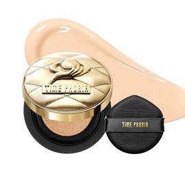 TIMEPHORIA Timeless Utopia Glow Cushion Foundation - Acabado radiante, cobertura de media a alta, hidratante de péptidos, base de maquillaje ligera,  