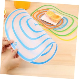 Mikinona 4pcs Non Slip Resin Cutting Board Transparent Frosted Chopping Blocks for Kitchen Small Random Color for Fruit Vegetable Preparation Random Color