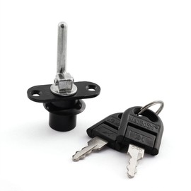 JCBIZ 1PC 16mm Cylinder Plunger Lock for Drawer Cabinet Desk Table Office Table Front Activity Linkage Associated Lock Hardware 1 Lock 3 Drawers Security DIY Furniture Hardware Silver
