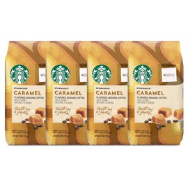 Starbucks Flavored Ground Coffee, Caramel, 11 OZ