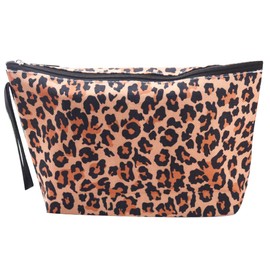 Animal Leopard Print Makeup Bag Small Leopard Cosmetic Bag for Women Leopard Travel Toiletry Bag for Women Girls Makeup Bag Organizer Small Leopard Zipper Makeup Pouch Cosmetic Pouch for Women Ladies